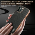 thumbnail image 3 of Allytechgroup Stylish Crocodile Pattern iPhone 12 Pro Max Case, Slim Fit Shockproof Anti-Scratch Luxury PU Leather Bumper Phone Case for Apple iPhone 12 Pro Max, White, 3 of 8