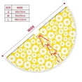 thumbnail image 3 of Rocae Daisies Flowers for Christmas Tree Skirt with Pom Pom Trim for Holiday Party for Holiday Home Decor Indoor Outdoor-30", 3 of 7