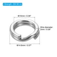 thumbnail image 2 of Unique Bargains , 0.57 x 0.39' Fishing Split Rings Fishing Swivel Stainless Steel Rings with Double Flattened Connectors,100 PACK, 2 of 6