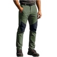 thumbnail image 4 of Blmnix Cargo Trousers for Men Hiking Pants Low Waisted Waterproof Pants Baggy Pant Long Slim-Leg Green Casual Pants for Men,XXL, 4 of 5