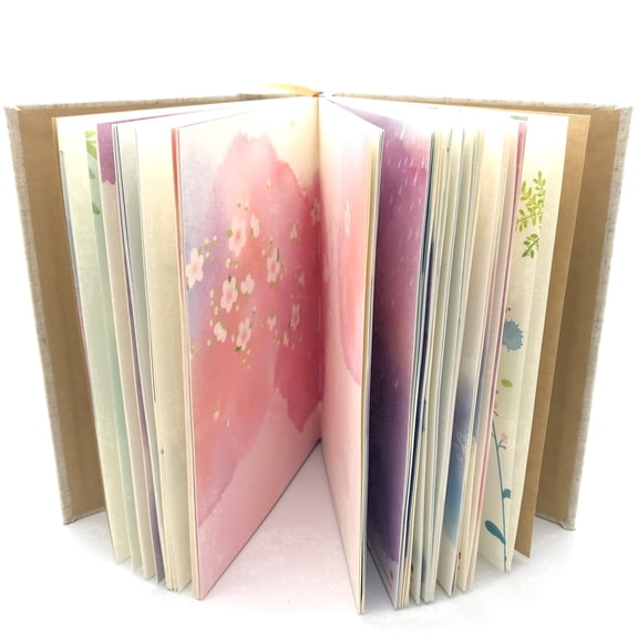 Siixu Unique Watercolor Design Creative Journals with 2 Bookmarks, White, 9.8 in x 6.8 in, 192 Pages