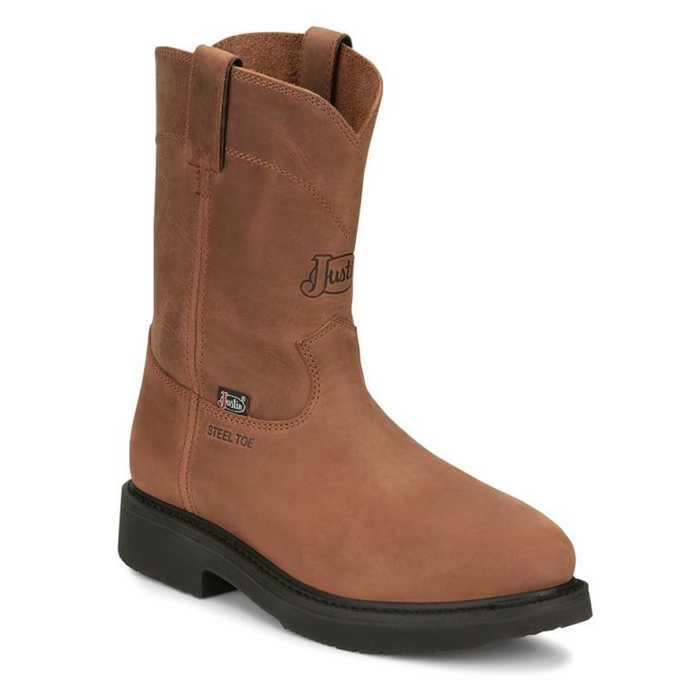 Justin men's steel toe boots hot sale