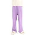 thumbnail image 2 of Qingpeng Toddler Girls Boys Flare Pants Kids Split Straight Leg Solid Sweatpants Fall Thin Full Lenghth Pants, 2 of 8