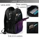 thumbnail image 4 of Disketp Black Dark Blue Purple Mochila de Viaje Estampada para Laptop con Puerto de Carga USB, Mochila Impermeable para Computadora – Regalo para Hombres y Mujeres, 4 of 7