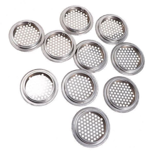 Rejillas de ventilación de acero inoxidable, rejillas de ventilación de orificio redondo, 53mm X 4 Uds. 4 piezas