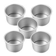 thumbnail image 3 of RENACLIPY 5Pcs Aluminum Alloy Cake Pan Set Removable Bottom Metal Pans for Baking Cakes, 3 of 7