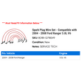 thumbnail image 2 of Spark Plug Wire Set - Compatible with 2004 - 2008 Ford Ranger 3.0L V6 2005 2006 2007, 2 of 2