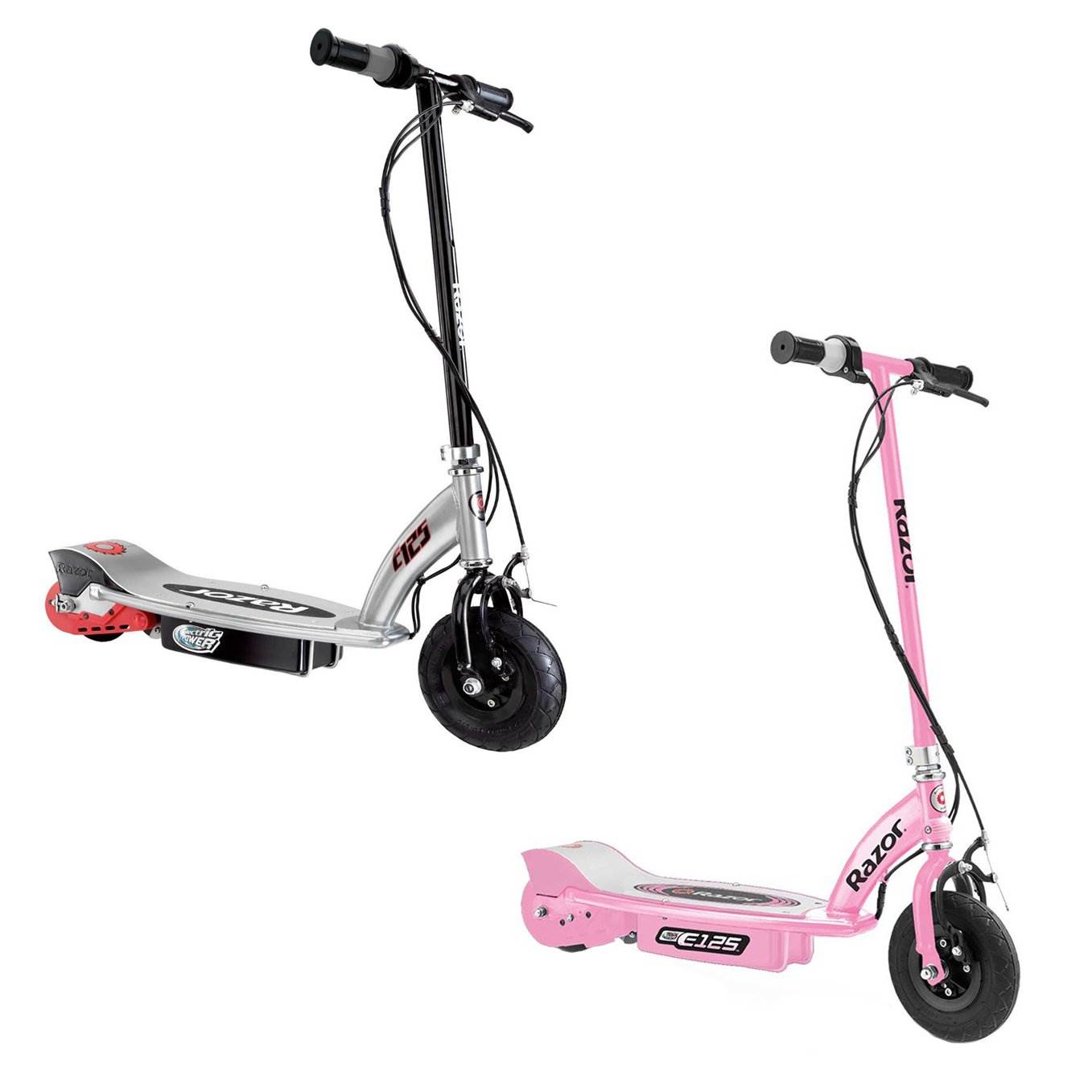 Razor E125 Kid Ride On 24V Motorized Electric Powered Scooters, Black