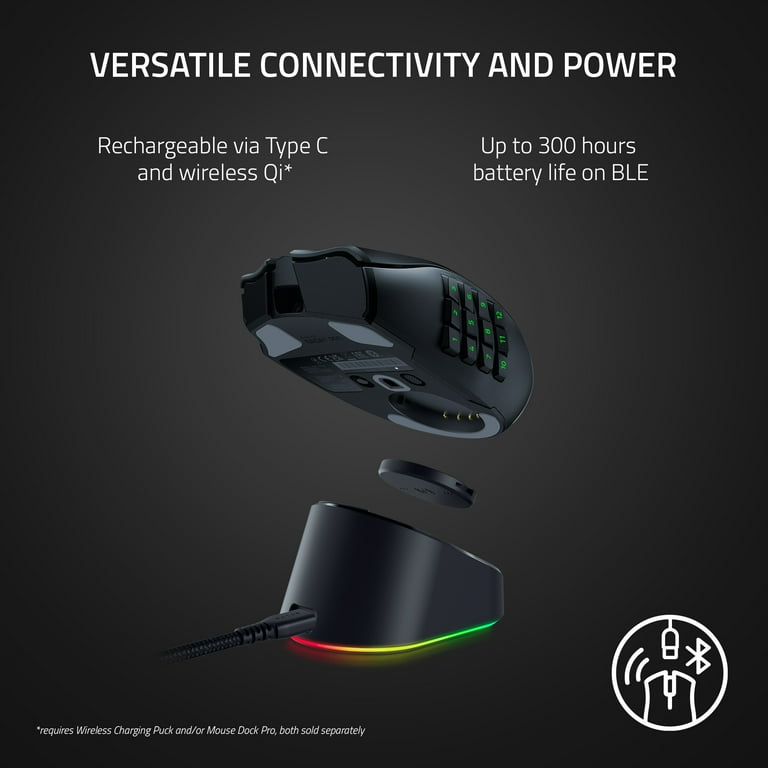 Razer Naga V2 Pro Wireless Gamer Computer Mouse, 30K Optical Razer Naga V2 Pro Wireless Gamer Computer Mouse, 30K Optical