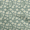 thumbnail image 1 of oneOone Georgette Viscose Dusty Teal Green Fabric Kids Floral Diy Clothing Quilting Fabric Print Fabric By Yard 42 Inch Wide, 1 of 4