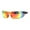 Red / Rainbow Mirror, variant on ANSI Z87.1 Warp Around Mens Shatterproof Safety Glasses U6 L3 Mirror Lens Red Rainbow Mirror