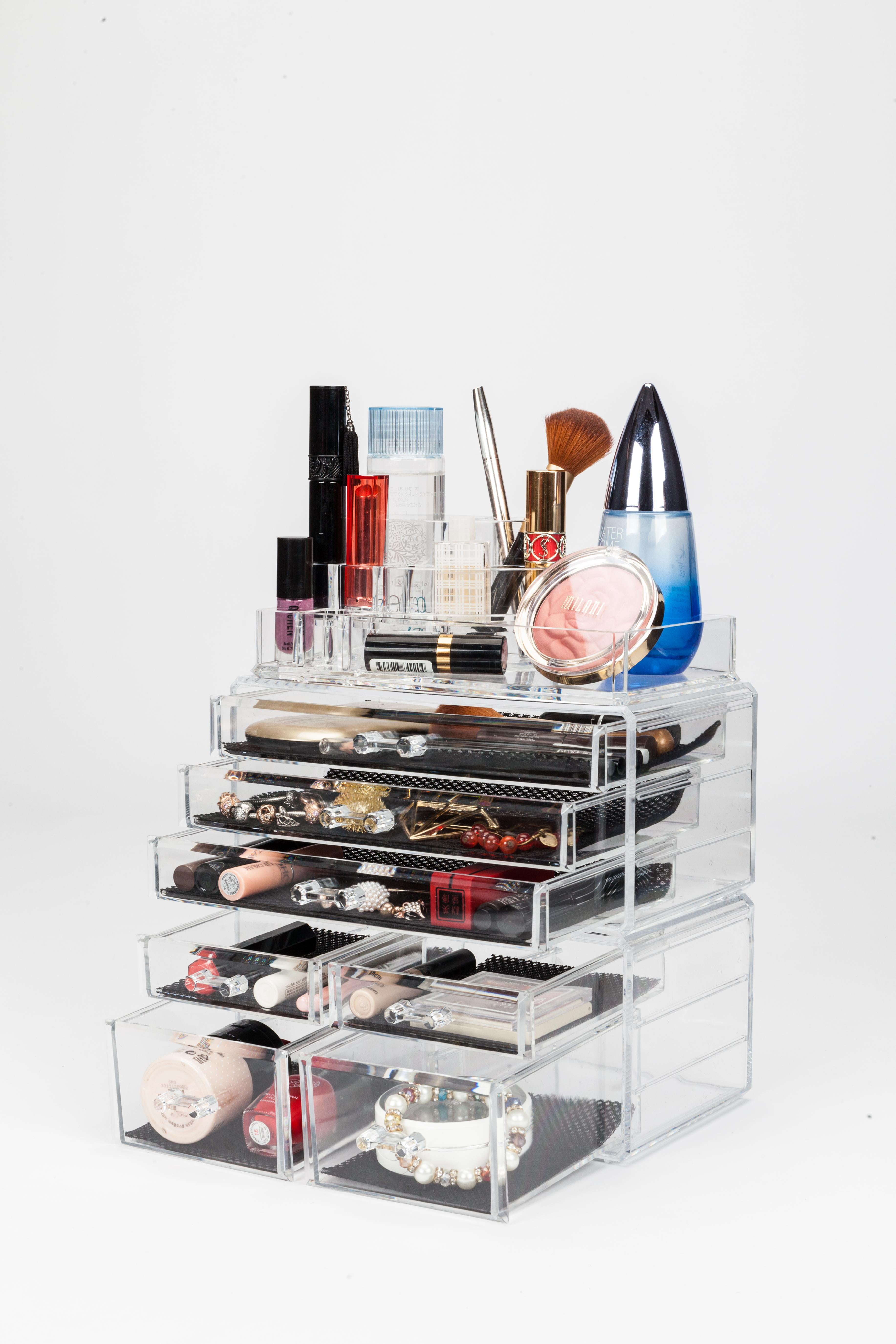 clear shoe box drawers on Ktaxon Makeup Cosmetics Jewelry Organizer Acrylic Display Box Storage Drawers Home Walmart Com Walmart Com