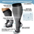 thumbnail image 6 of OLENNZ Wide Calf Compression Socks for Women and Men Circulation, Plus Size Knee High Support Stockings, 3XL, 6 of 6