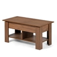 thumbnail image 3 of Homycasa Adjustable Height Coffee Table with Lift-top Storage - Engineered Wood Living Room Center Table for Mid-Century Modern Apartment Home, Walnut Finish, 3 of 9