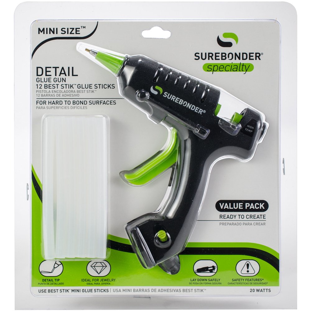 HighTemp Mini Detail Tip Glue Gun KitBlack