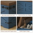thumbnail image 4 of VVFLU Farmhouse Square Coffee Table with Storage for Living Room, Hinged Lift Top Soft Close, Blue, 4 of 9