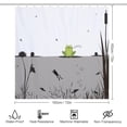 thumbnail image 3 of Black and White Frog Shower Curtain for Bathroom Women Men Quick-Drying Pool Fish Water Plants Shower Curtain with 12 Hooks for Hotel Home Decor Bath Accessories 72x72 Inch, 3 of 6