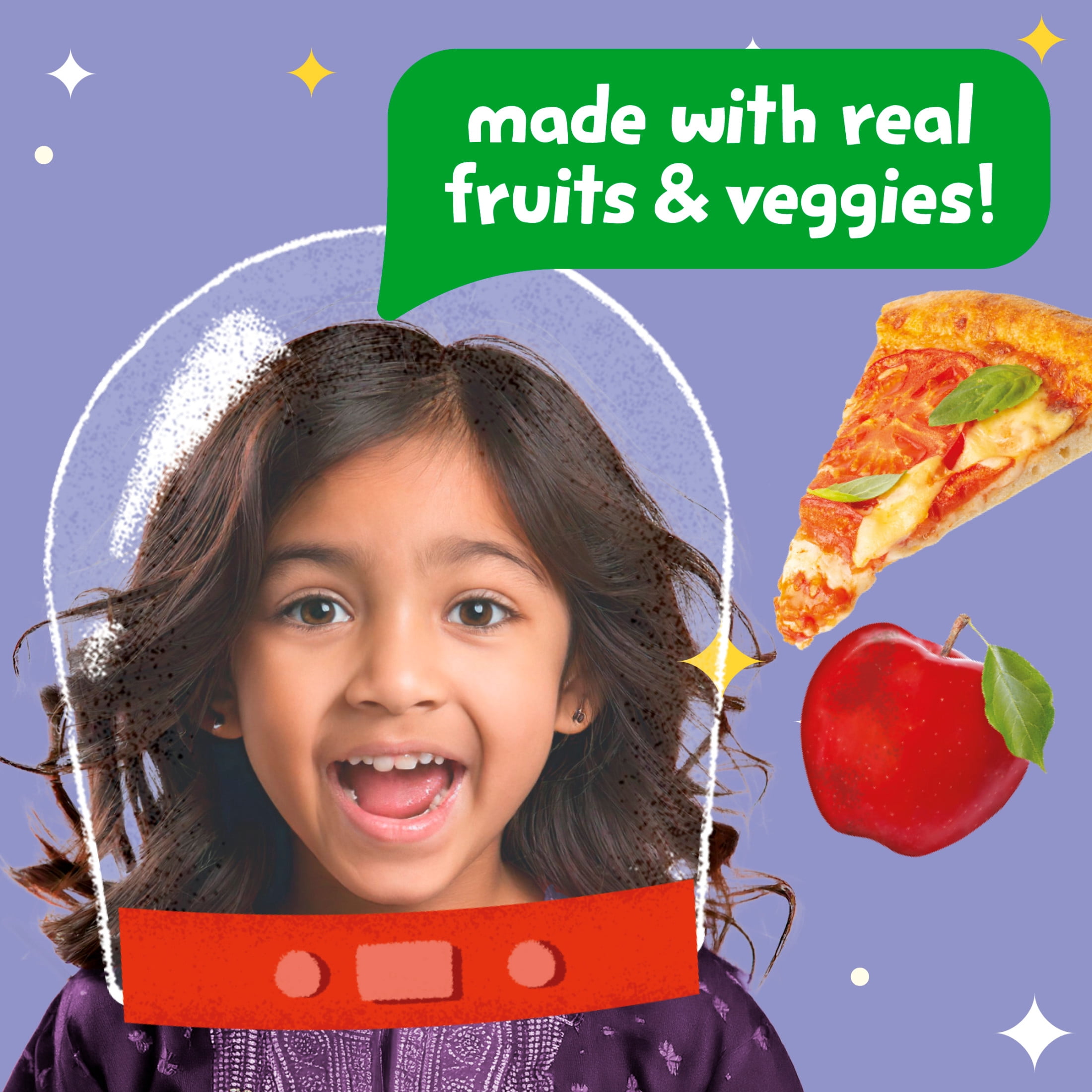 Get'ems from Gerber Pizza Flavor Snack Crackers, Kids Snack Made with Real Veggies & Fruits, Iron & Vitamin E