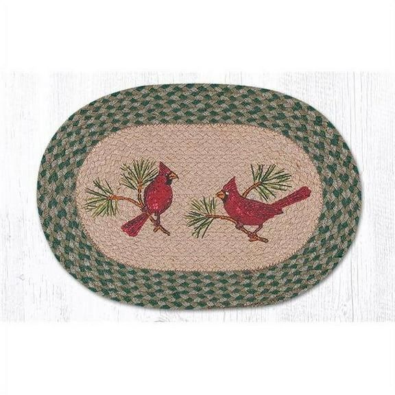 Capitol Importing 48-365C 13 x 19 in. Cardinals Printed Oval Placemat