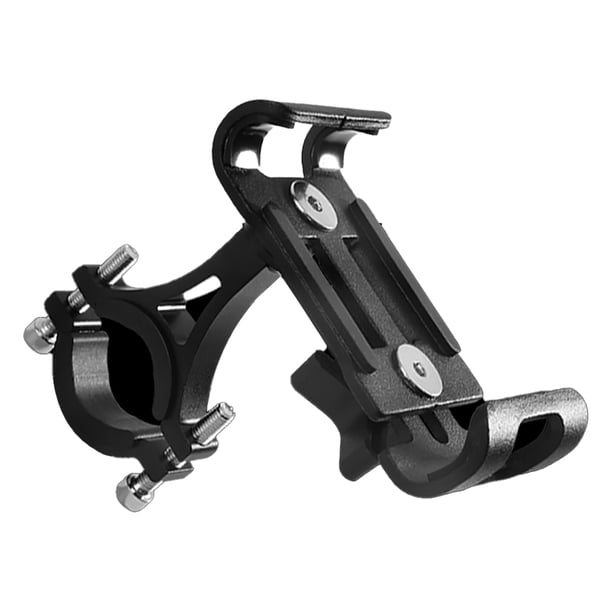 Eigraketly Abrazadera para manillar de bicicleta de carretera, soporte para teléfono inteligente, soporte de aleación de aluminio para Ciclismo Negro 360 grados giratorio