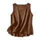 thumbnail image 3 of Tops bonitos para adolescentes,Camisa informal sin mangas con cuello redondo y botones para mujer, camiseta holgada, mezcla de poliéster y elastano, para uso diario, sopatenor, 3 of 9