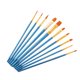 thumbnail image 1 of EeaseMX Juego de 10 pinceles de madera con cerdas de nailon y perlas azules (azul), 1 of 8