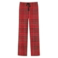 thumbnail image 6 of Txeol Mens Red Plaid Pj Pants Big and Tall Straight Leg Lounge Trousers Casual Drawstring Waist Pjs Bottoms with Pockets,XL, 6 of 10