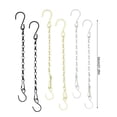 thumbnail image 5 of YIEMEEN 10 Pieces Weatherproof Metal Hanging Chain S Hooks for Planter Wind Chimes Display, 5 of 10