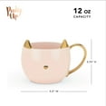 thumbnail image 5 of Pinky Up Chloe Cat Ceramic Coffee Mug, for Tea, Milk, or Matcha, 12oz, Pink, 5 of 9