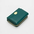thumbnail image 4 of 2024 Small Trifold Leather Wallet with Coin Pocket - Coin Zipper Purse with Card Holder Multi-functional Women's Wallet (Green), 4 of 7