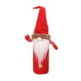 thumbnail image 1 of Billuyoard Cubierta de botella de vino de Navidad sin rostro manga de hombre mayor con barba telas no tejidas sombrero de Navidad ropa cubiertas de champán Kits de decoración para fiestas Rojo Billuyoard HA068241-01, 1 of 6