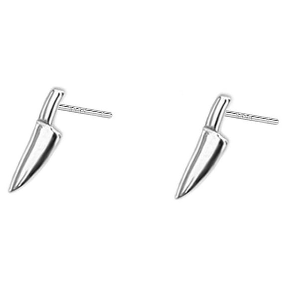 Minimalist Knife Real Little Stud Earrings for Women 925 Sterling Silver Tiny Small Cartilage Tragus Studs Earring