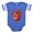 Royal Blue, variant on - Squirrel - Cute Infant Baby Football Bodysuit