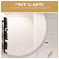 thumbnail image 3 of FESTFENDS 8Pcs Plated Silver Mirror Holder Clips Glass Clamp Brackets for Frameless Mirror Wall Mounting, 3 of 7