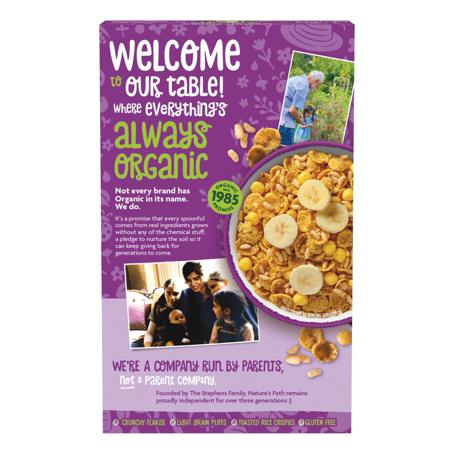 Nature's Path Organic Sunrise Crunchy Vanilla Breakfast Cereal, 10.6oz Box (pack of 12)