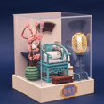thumbnail image 1 of Casa de en miniatura creativa con ebles, caja a prueba de polvo con , , antigua china, juguetes de autoensamblaje Baoblaze Casa de muñecas artesanal, 1 of 8