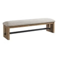 thumbnail image 1 of Pemberly Row 64" Transitional Wood Backless Bench in Oak Finish, 1 of 3
