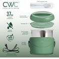 thumbnail image 3 of COOK WITH COLOR Round Electric Lunch Box Portable Food Warmer, 1.1L Capacity, Green, 3 of 5