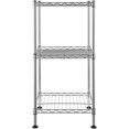 thumbnail image 6 of Changeable Assembly Floor Standing Carbon Steel Storage Rack Wire Shelves Unit Adjustable Metal Shelf Rack Kitchen Storage Organizer (Silver, 3-Layer), 6 of 11
