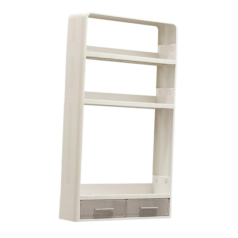 Wall Floating Shelves with Drawers Kitchen Spice Organizer Toilet