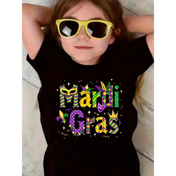 100% Cotton Funny Mardi Gras Parade Outfit Jester Hat Men Women Kid T-Shirt Graphic T-shirts for boys and girls