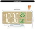 thumbnail image 3 of Fashionable Pattern LED Bedside Alarm Clock with Time Projection Temperature Humidity Display Adjustment Brightness, 3 of 8