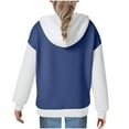 thumbnail image 6 of fatyb Hoodies for Boys Girls with Pockets Long Sleeve Casual Pullover Color Block Kids Hooded Sweatshirts, 6 of 7