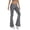 Grey, variant on Women's Wide Leg Yoga Pants Bootcut Workout Flare Leggings Trendy High Waisted Fold Over 2026 Summer Workout Pants