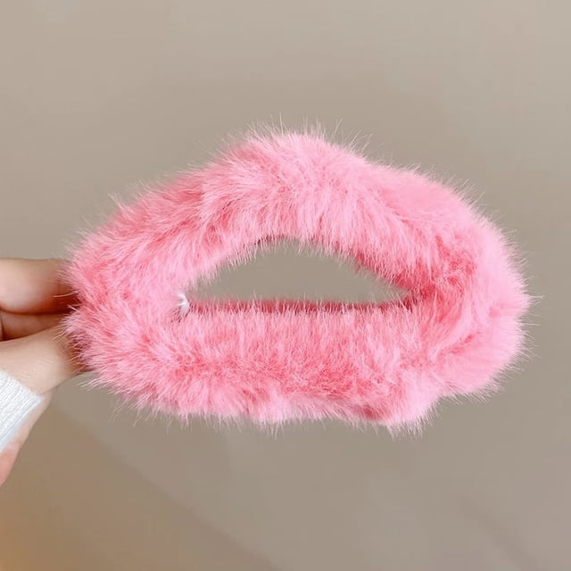 Pinza de pelo grande de felpa para mujer, para otoño e invierno, con lazo, con forma de tiburón, para tocado
