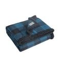 thumbnail image 2 of Eddie Bauer Cabin Plaid Blue Flannel Yarn Dyed Throw Blanket, 60" X 50", 2 of 5