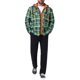 thumbnail image 2 of CHAQUETA Acolchada con Capucha y Cierre para Hombre INSPIRE CHIC, Estilo Shacket de Cuadros, Color Verde Caqui, 2 of 6