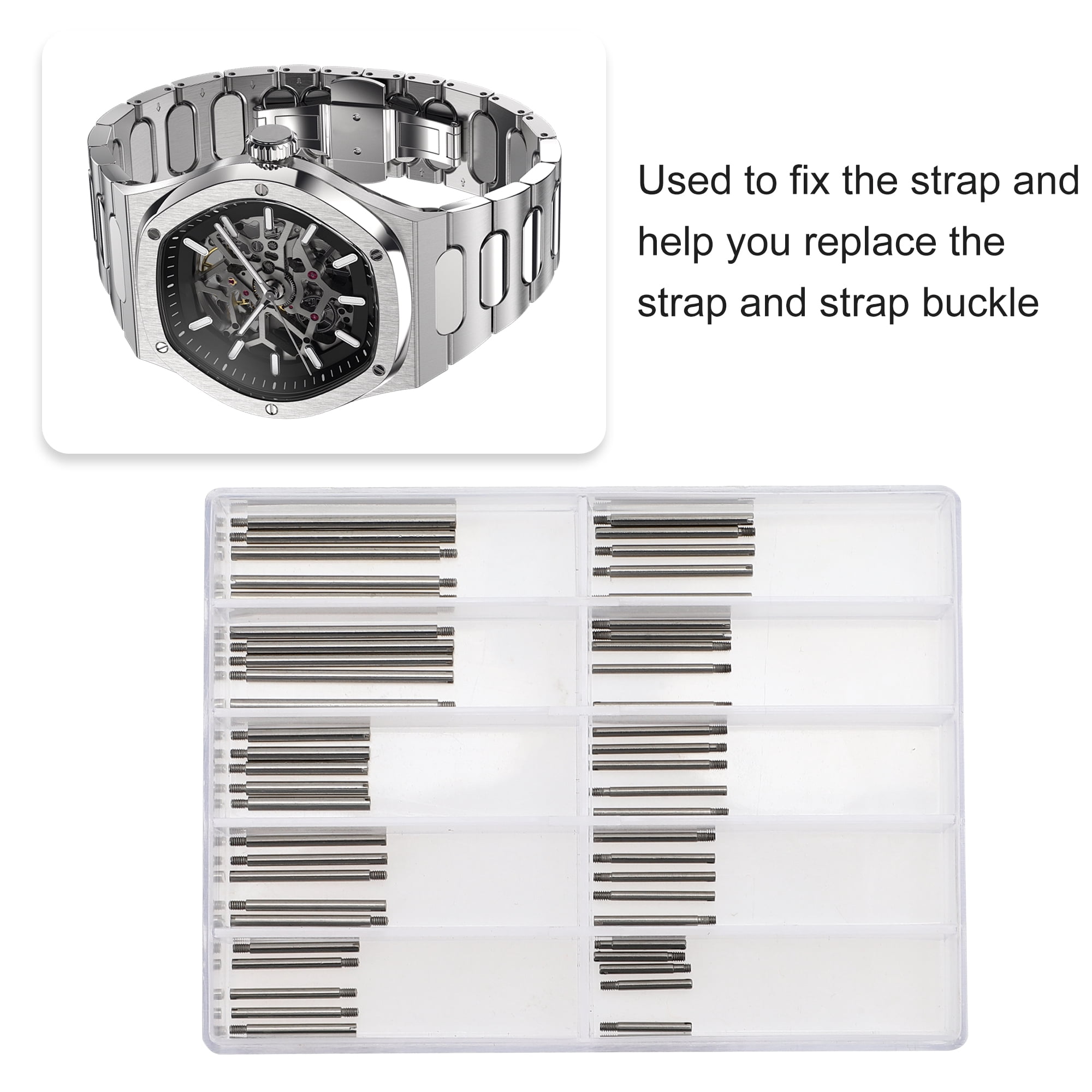 50pcs Watch Band Link Pins Kit, Watch Repair Tool Kit for Watchmaker