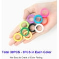 thumbnail image 2 of 30PCS Key Caps Covers Tags, House Key Covers Color Key Coded Key ID Rings, Key Cap Key Color Identifier Rings in 10 Assorted Colors Perfect Coding System to Tag Your Keys, 2 of 5