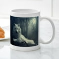 thumbnail image 3 of CafePress - White Wolf Mugs - 11 oz Ceramic Mug - Novelty Coffee Tea Cup, 3 of 4